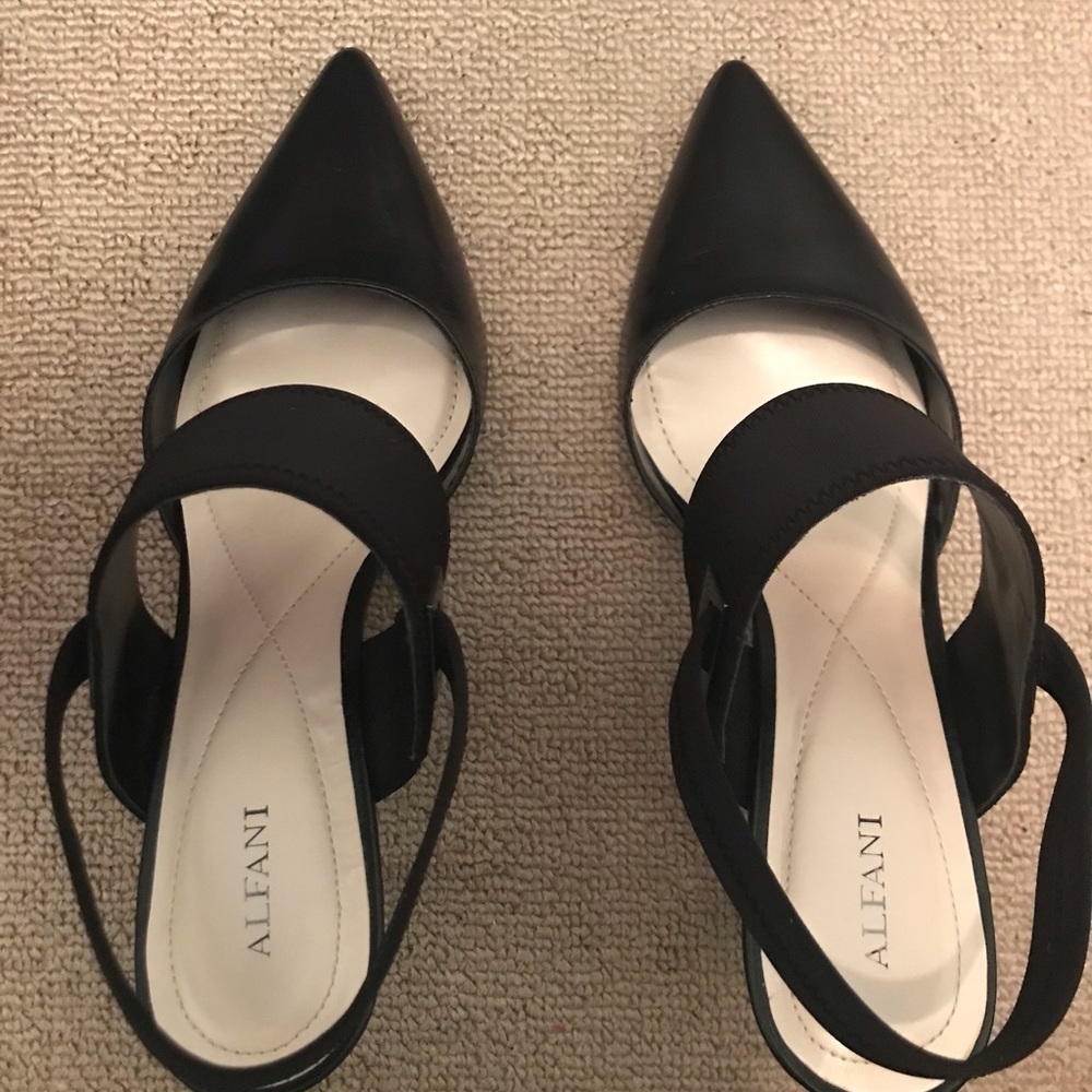 Black Alfani Slingback Pumps